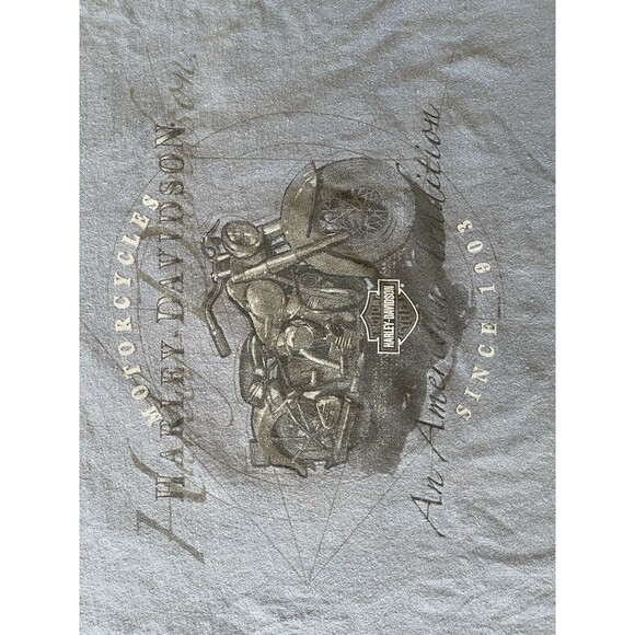 Y2k Harley Davidson Blue‎ Biker Mountain Creek Dalton Georgia Size 2XL - Picture 9 of 10